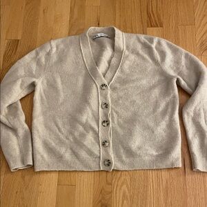 ZARA Alpaca and wool and poly blend cardigan
